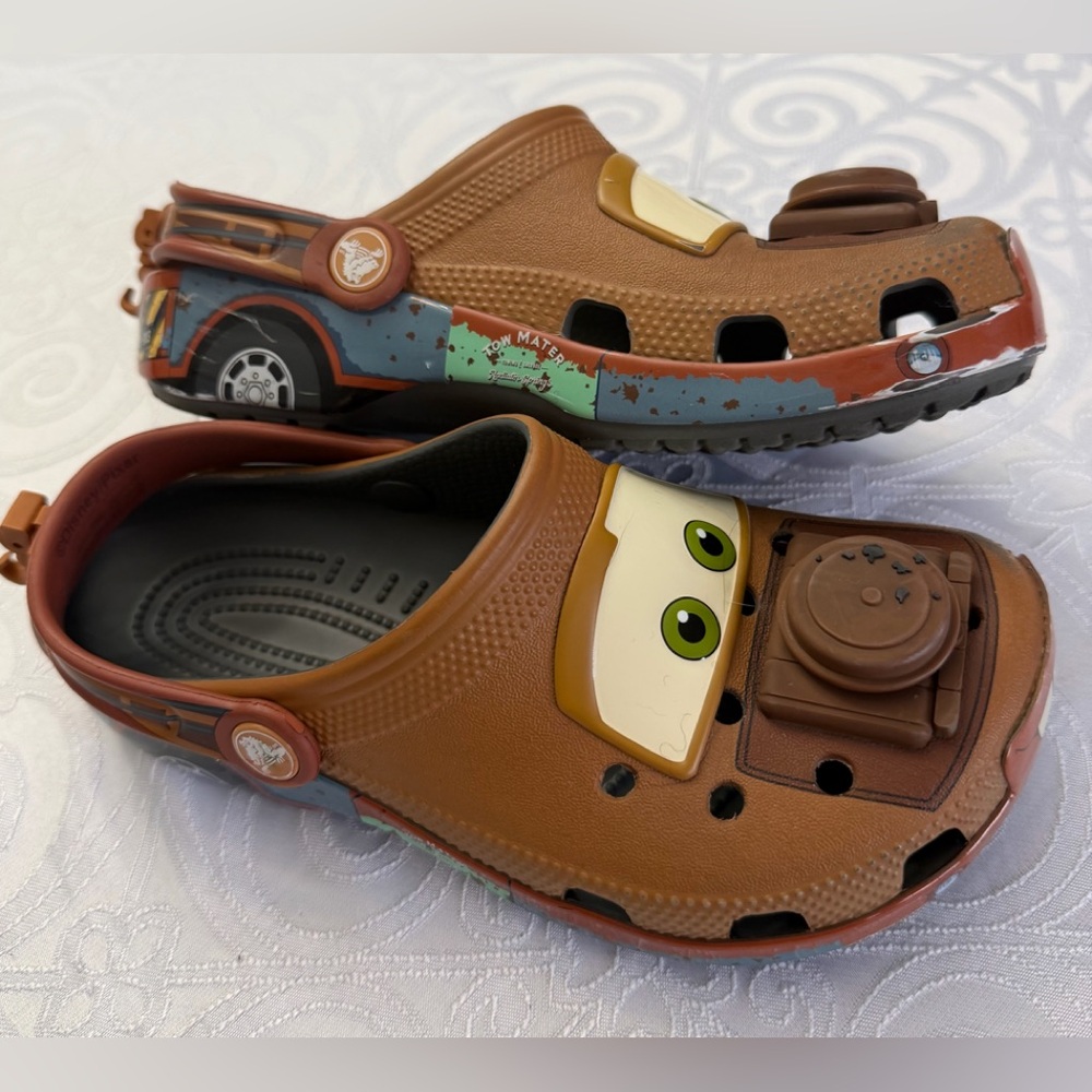 CARS Mater Brown Kids' Character Clog Shoes Fun Car Design Woman 5 | Boy 3 - Picture 12 of 14